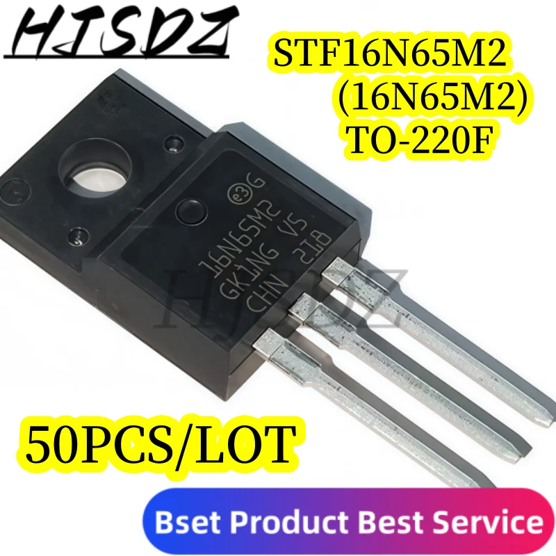 【20-50-100PCS/LOT】STF16N65M2 MOSFET N-Channel 650V 16A TO-220F  100% Original En Stock