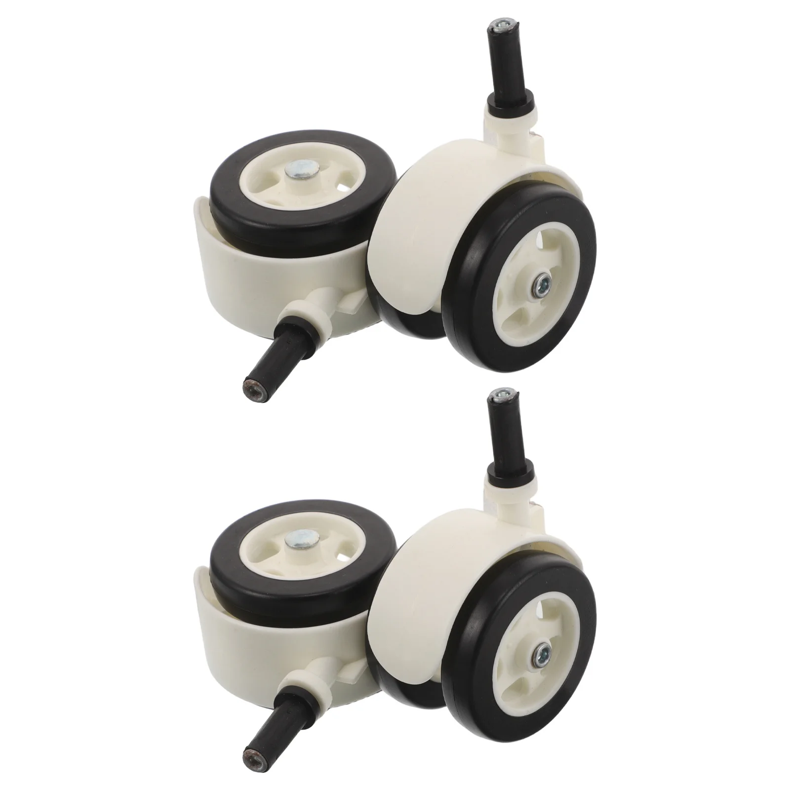 

4 шт. сменных колес для ходунков, бесшумные поворотные ролики для деревянных и ковровых полов, прочные пластиковые двойные колеса, универсальные