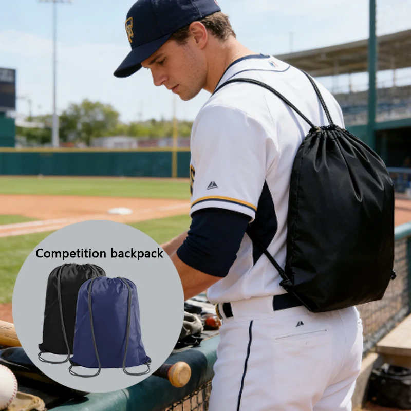 1pcs Waterproof Drawstring Backpack, Durable Bag for Gym Sports Travel, Lightweight String Sack for Men Women Kids