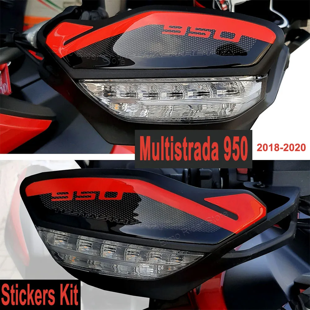 

For Ducati Multistrada 950 2018 2019 2020 3D Resin Fuel Tank Protection Stickers Kit Waterproof Anti-scratch Protector