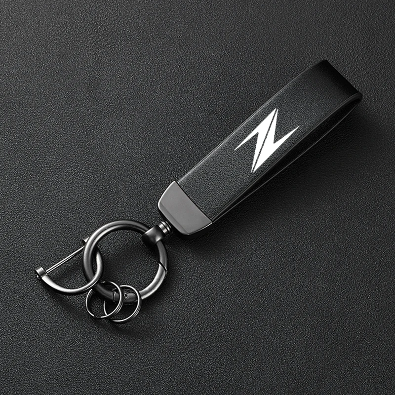For KAWASAKI New Z400 Z900 Z1000 Z800 Z750 Z300 Z650 Accessories High-Grade Leather Motorcycle Keychain Holder Keyring