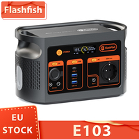 Flashfish E103 300W Portable Power Station, 179.2Wh LiFePO4 Battery, Pure Sine Wave Inverter, Multi-Output Solar Generator