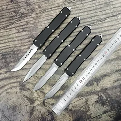 AU TO Tactical Knife High Hardness D2 Blade Aluminum Alloy Handle Self Defense EDC Tool Survival Combat Utility Knife