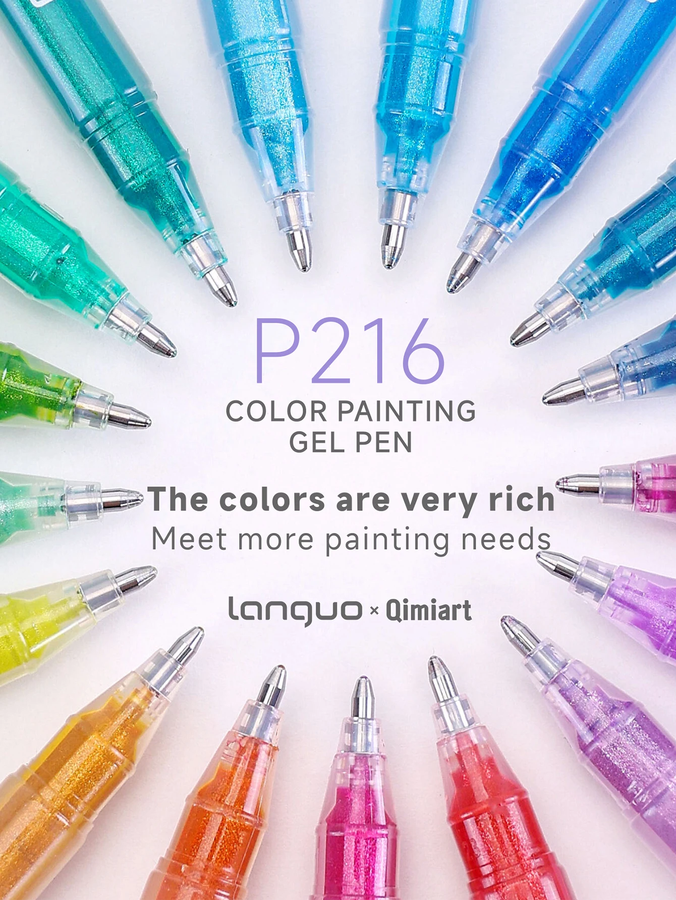 Languo 216-Color Acrylic & Gli - đánh giá và giá Gel Ink Pen Set