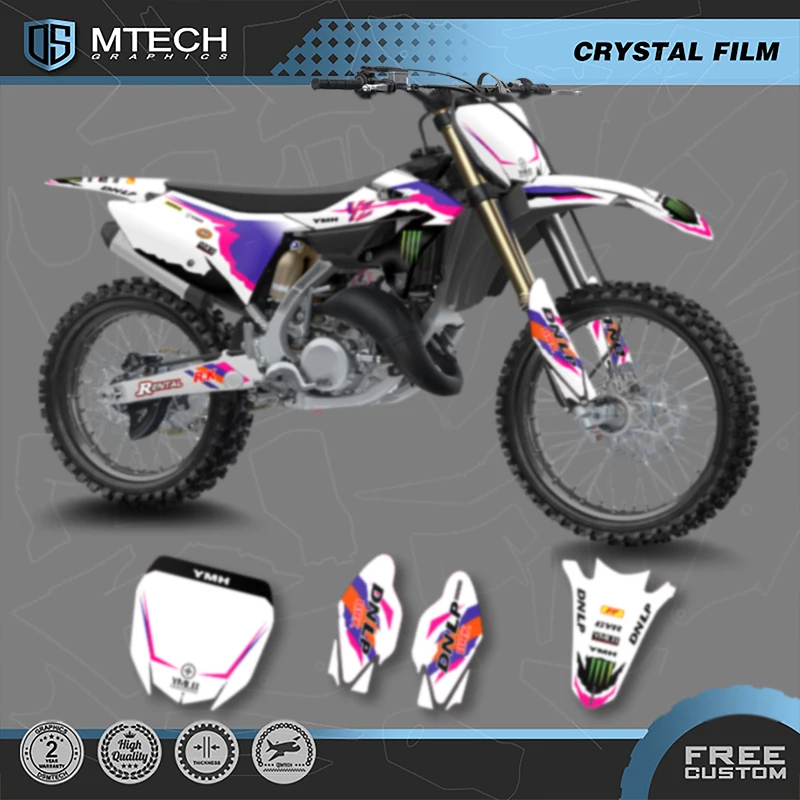 

DSMTECH Motorcycle Graphics Decals Stickers Kits For YAMAHA YZ125 YZ250 YZ 125 250 2022 2023 2024 007