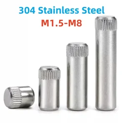 M1.5 M2 M2.5 M3 M4 M5 M6 M8 304 Stainless Steel Knurled Pin Shaft Pin Parallel Dowel Toy Conecting Rod Lock Hinge Pin