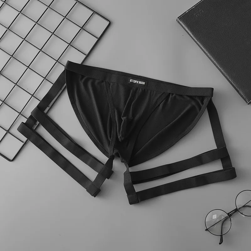 Men's underwear low waist sexy U convex tie triangle pants summer thin section