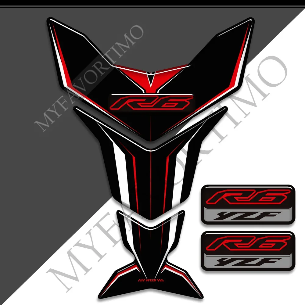 Tank Pad Fuel Protector Emblem Badge Logo Stickers Decal Knee For YAMAHA YZF-R6 YZF R6 YZFR6 2016 2017 2018 2019 2020 2021 2022