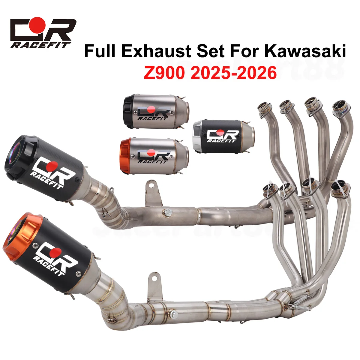 

Titanium Stainless Steel Exhaust System Pipe Carbon Fiber Slip On Muffler For Kawasaki Z900 2025-2026 Motorcycle Escape