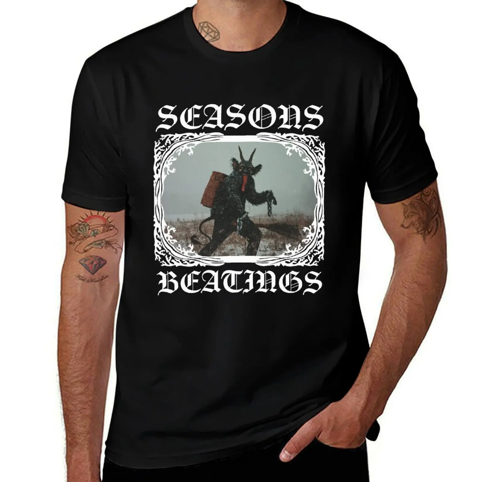 

Футболка Season Beatings, забавные футболки с темным юмором, мужские хлопковые забавные футболки