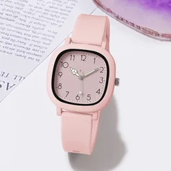 Women Watch Fashion Square Quartz Silicone Strap Wristwatches Student Watches for Women Gift Relojes Para Mujer Montre Femme