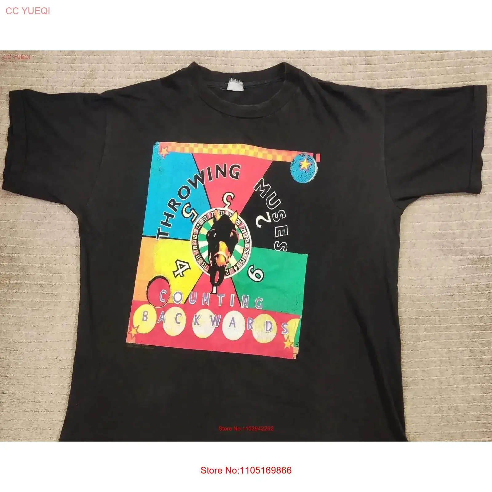 Throwing Muses T shirt Counting Backwards Even Number 1991 Vintage Original vintage Washed Top For Everyday Wear Slightly homme