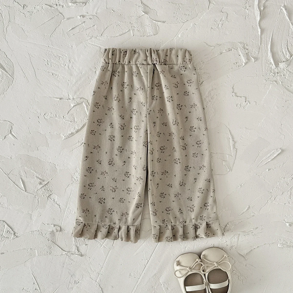 Autumn New Girl Children Loose Floral Print Casual Pants Baby Fashion Pants Kid Outdoor Corduroy Trousers