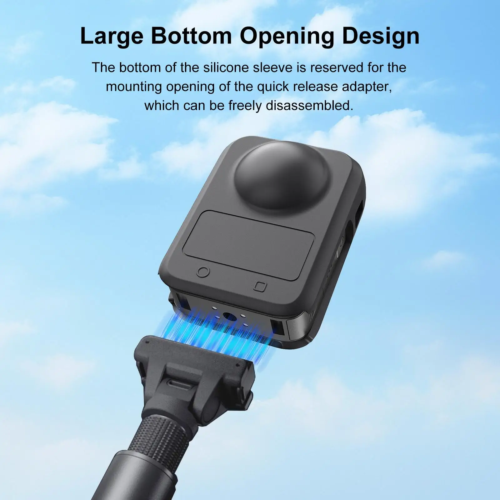 PULUZ Housse en silicone tout-en-un pour DJI Osmo 360 corps de caméra panoramique et étui de protection complet d'objectif