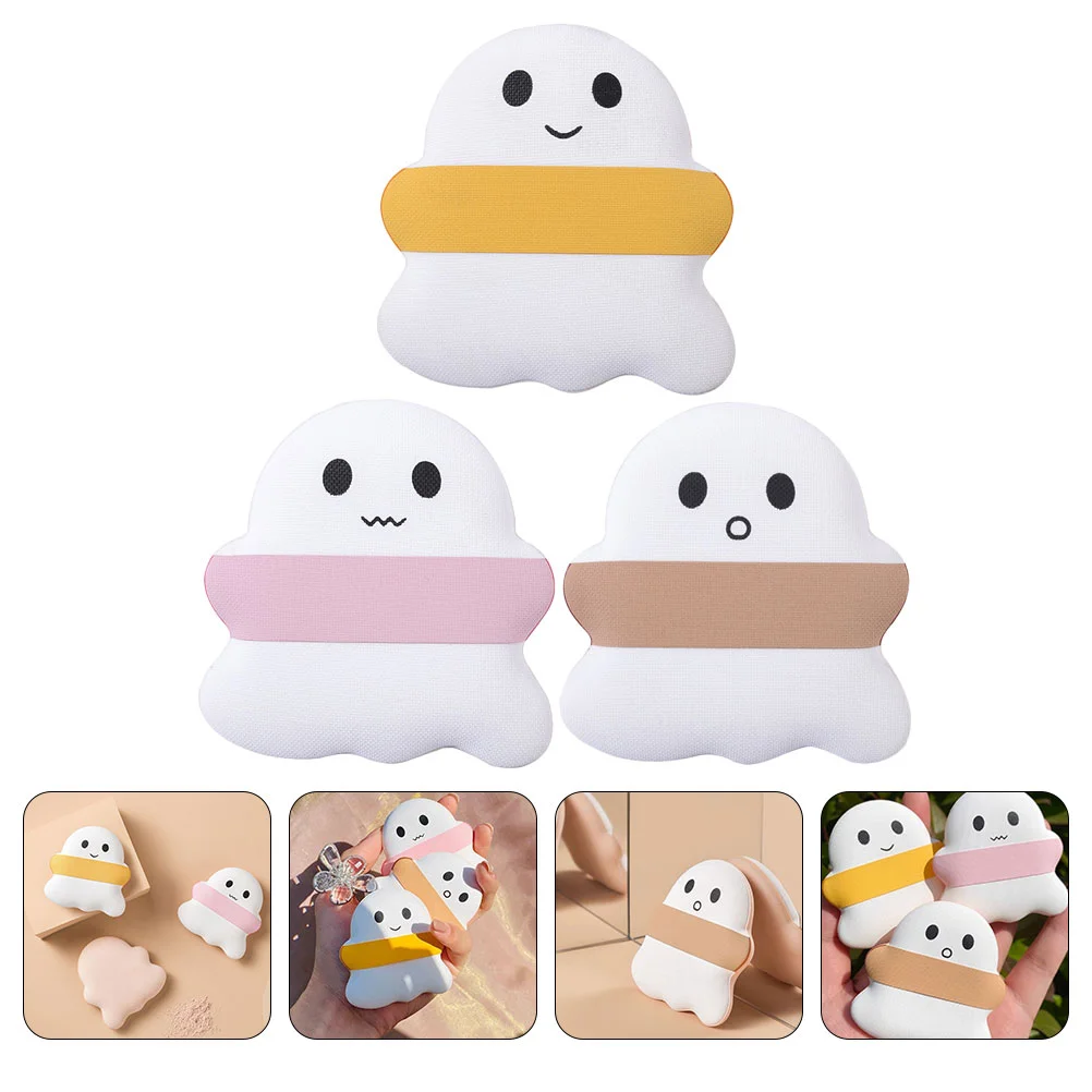 3 Pcs Makeup Puffs Ghost Sponge Women Powder Hydrophilic Polyurethane Miss