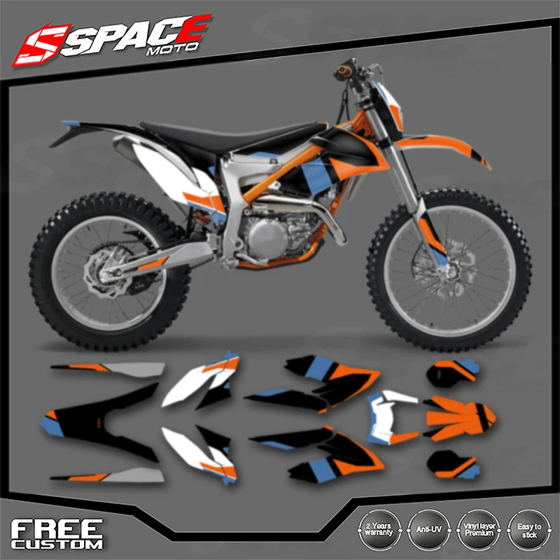 

SPACE для KTM 2012 2013 2014 2015 2017 REERIDE 2018 2019 2020 2021 на заказ мотоциклетная графика фоновая наклейка наборы наклеек 04