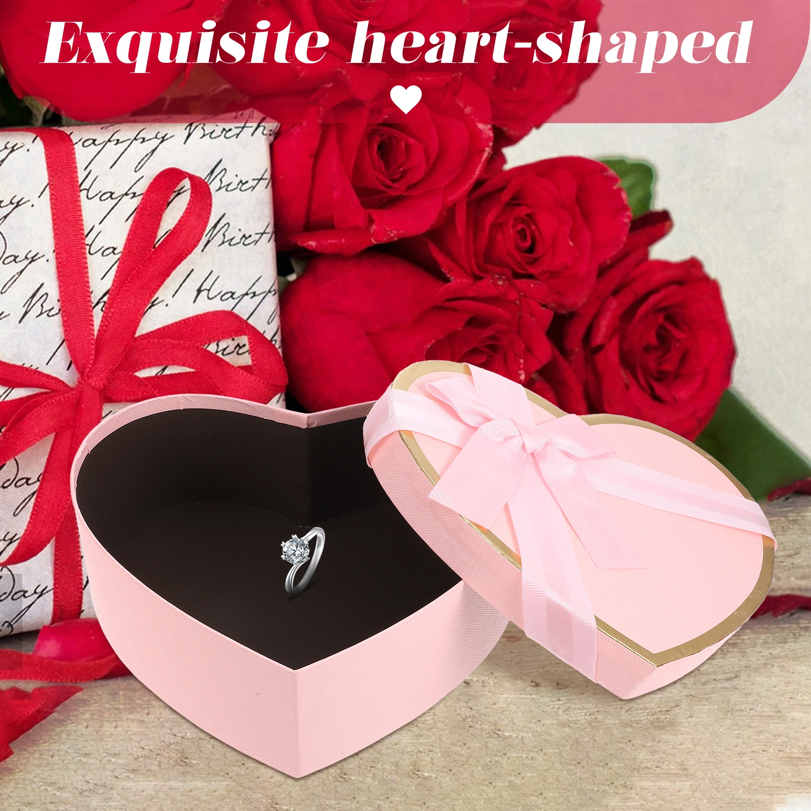 

Heart Shaped Gift Boxes for Flowers Cupcake Craft Cardboard Wedding Favor Elegant Valentine Birthday Present Packaging Storage