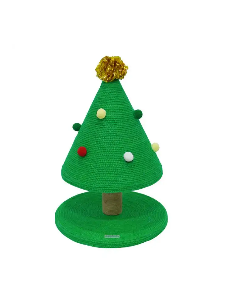 Cat Climbing Frame Sisal Non-dandruff Scratching Post, Vertical Cat Scratching Board, Funny Toy, DIY Christmas Tree