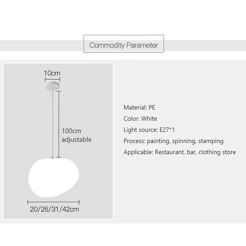 Nordic Pebble lampy wiszące LED design salon jadalnia osobowość szklana lampa wisząca centrum handlowe sypialnia oświetlenie kawiarni