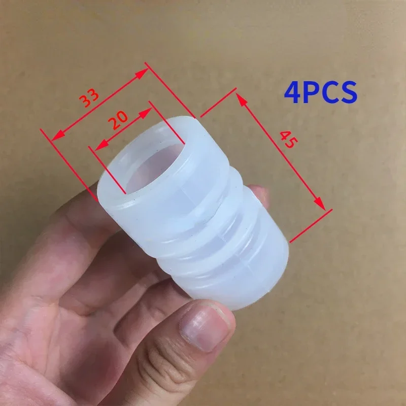 4PCS Silicone Pipes Accessories Elastic Sleeve Tubes Sealing Rings Of Stirrer Ice Cream Maker Spare Parts Soft Serve Machines