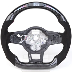 Volante in fibra di carbonio personalizzato per Volkswagen GTI Golf MK7 MK7.5 R 2015 2016 2017 accessori per auto volante