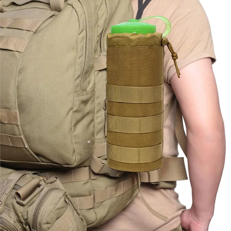 

Tactical Molle Water Bottle Bag Pouch Holder Outdoor Travel Camping Hiking Cycling Fishing Hunting Water Bottle Kettle Carrier