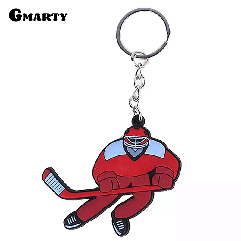 Sports Hockey Keychain Ice Hockey Key Ring Fan Gifts Pendant Hockey Fashionable Jewelry Accessories Car Key Chain Souvenir