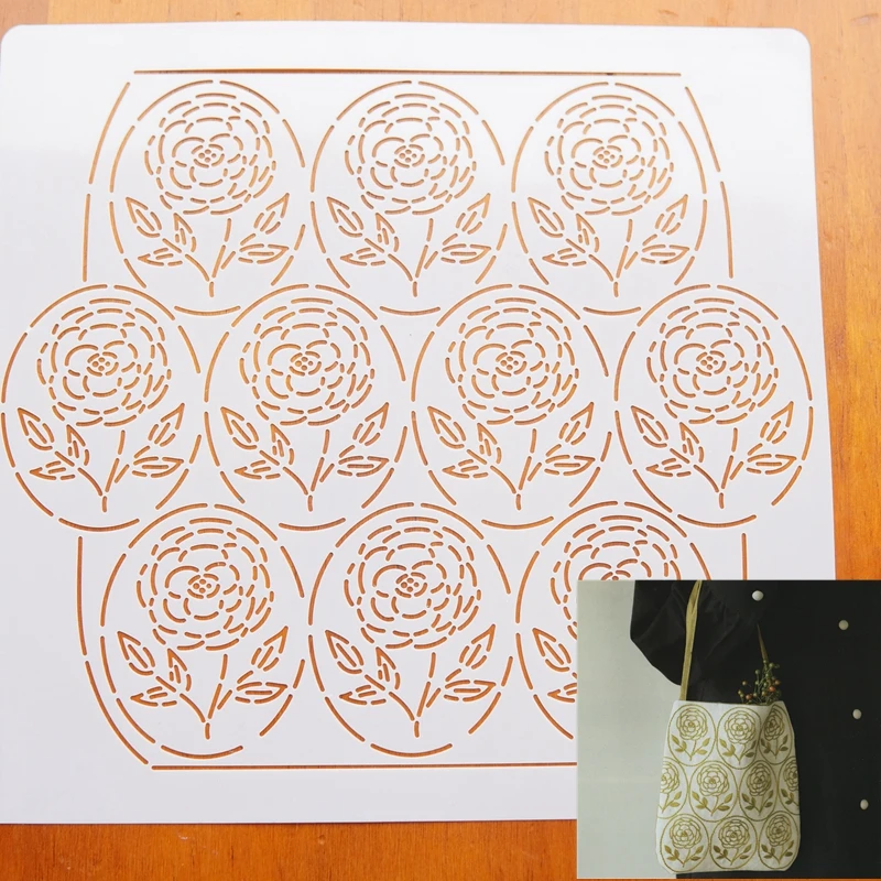 

5 стильных шаблонов для вышивки в стиле пэчворк с цветочными мотивами, 5 шт./лот, трафареты для вышивки кружевом и сашико, для подставок под чашки