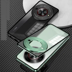 Nubia Focus Case,Metal Aluminium Magnet Shockproof Shell,Camera Protection Back Transparent Phone Case Funda For Nubia Focus
