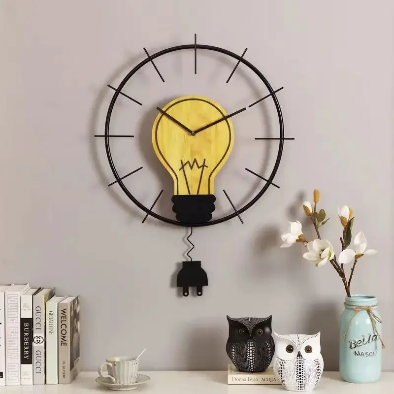 

z 66*50cm Creative personality fashion simple home living room dining room children's room study decoration silent wall clock