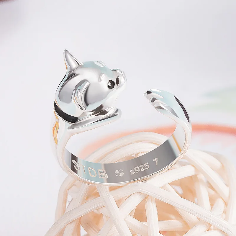 Gintama sadaharu anel feminino prata 925 anéis de dedo cosplay papel kagura gintoki anime cos figura bonito anel jóias acessórios