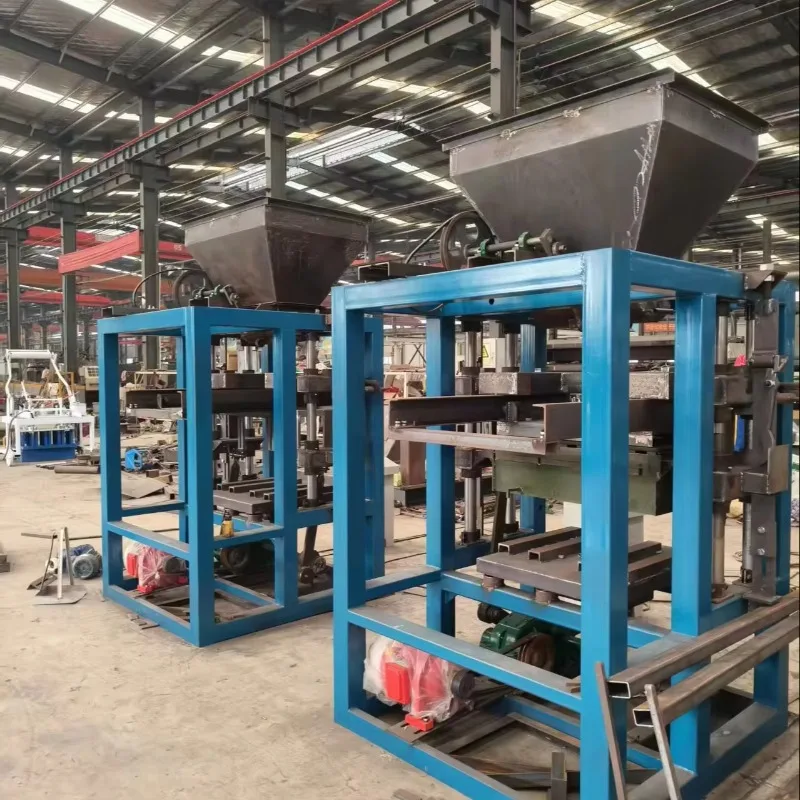 Customized Concrete Block Making Machinery in Philippines QT4-24 Cement Brick Making Machinery From China Hollow Cement Bricks