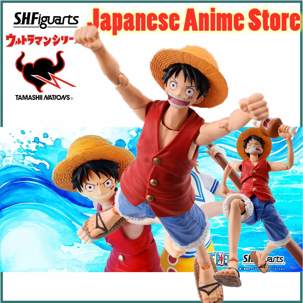 In Stock Anime Figure Bandai One Piece S.H.Figuarts MONKEY.D.LUFFY -ROMANCE DAWN PVC Action Figurine Collector Bandai Toys Model