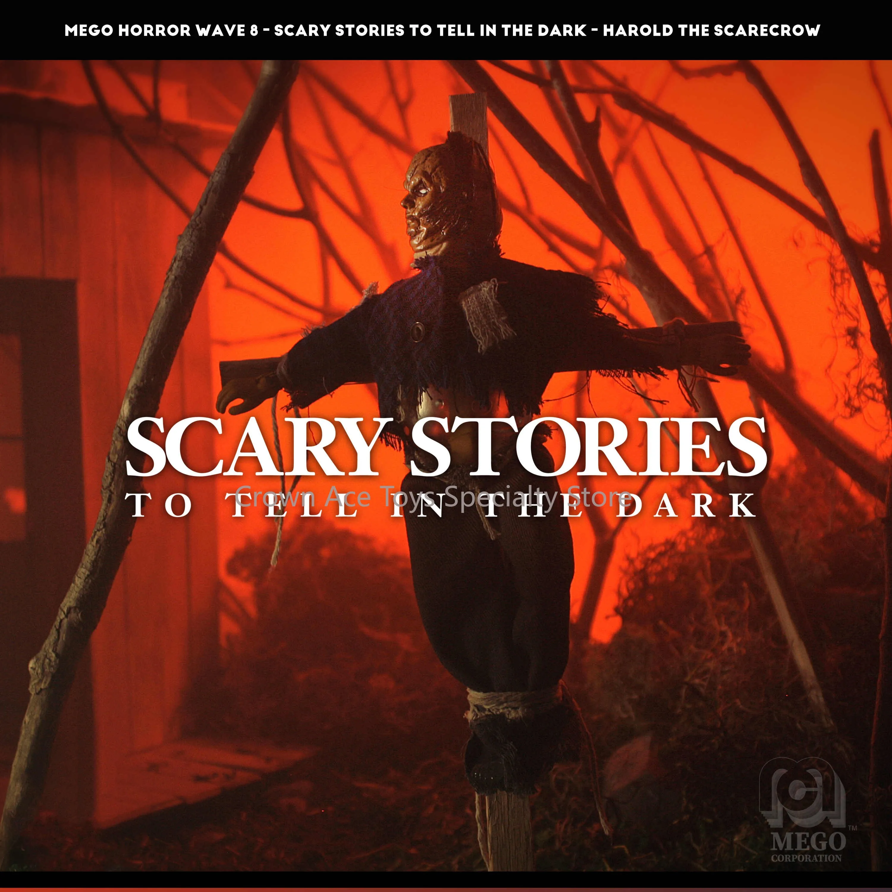 

In Stock Mego Scary Stories To Tell in The Dark HAROLD THE SCARECROW 8in Action Figures Trendy Toy Model Classic Collectibles