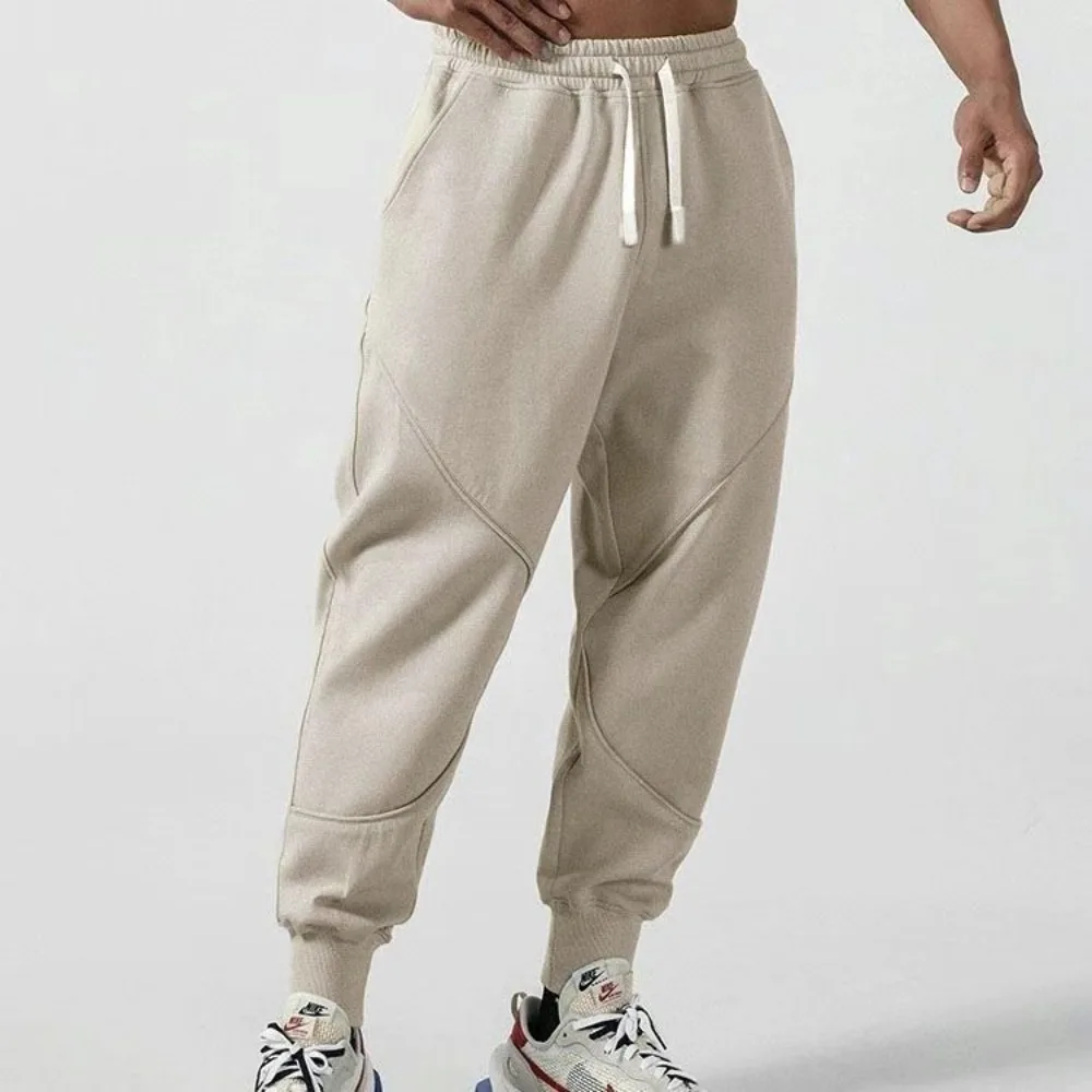 Invisible Open Crotch Outdoor Sex Sports Trousers Men's Heavy Loose Tappered Casual Sweatpants Fleece-lined Jogger Fitness Pants