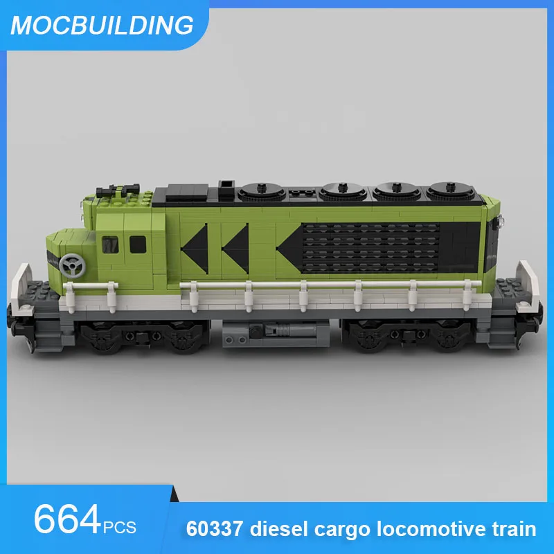 MOC Building Blocks City Airport Train & 60337 Diesel Cargo Locomotive Model DIY Assemble Bricks Transportation Xmas Toys Gifts