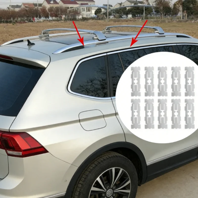 10pcs Car Roof Drain Strip Fasterns Clips for Volkswagen Golf Jetta Passat Car Roof Drain Strip Clips Automobile Decor Parts