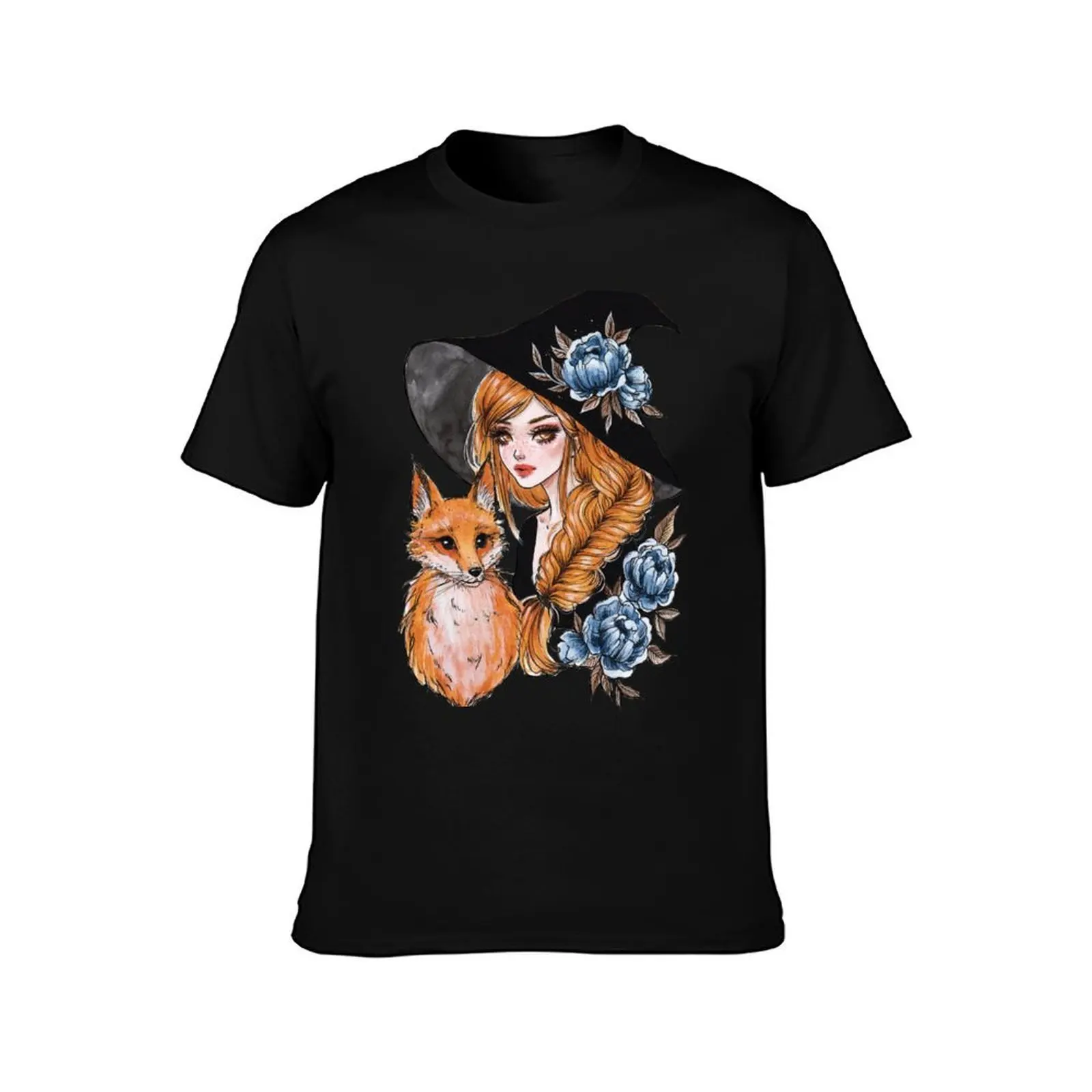 Fox witch T-Shirt man t shirt cotton high quality essential t shirt black cotton t-shirt plain for man package T-Shirt