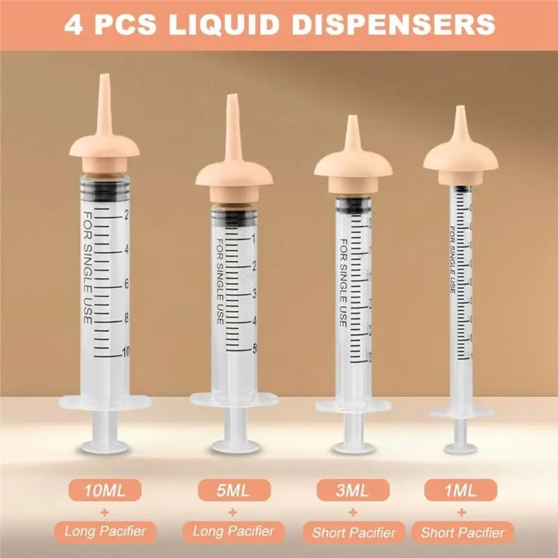 LLCS-Pet Nursing Kit, Kitten Bottle Feeding Set With Nursing Nipples, Formula Dispenser, Liquid Syringe For Newborn Puppies