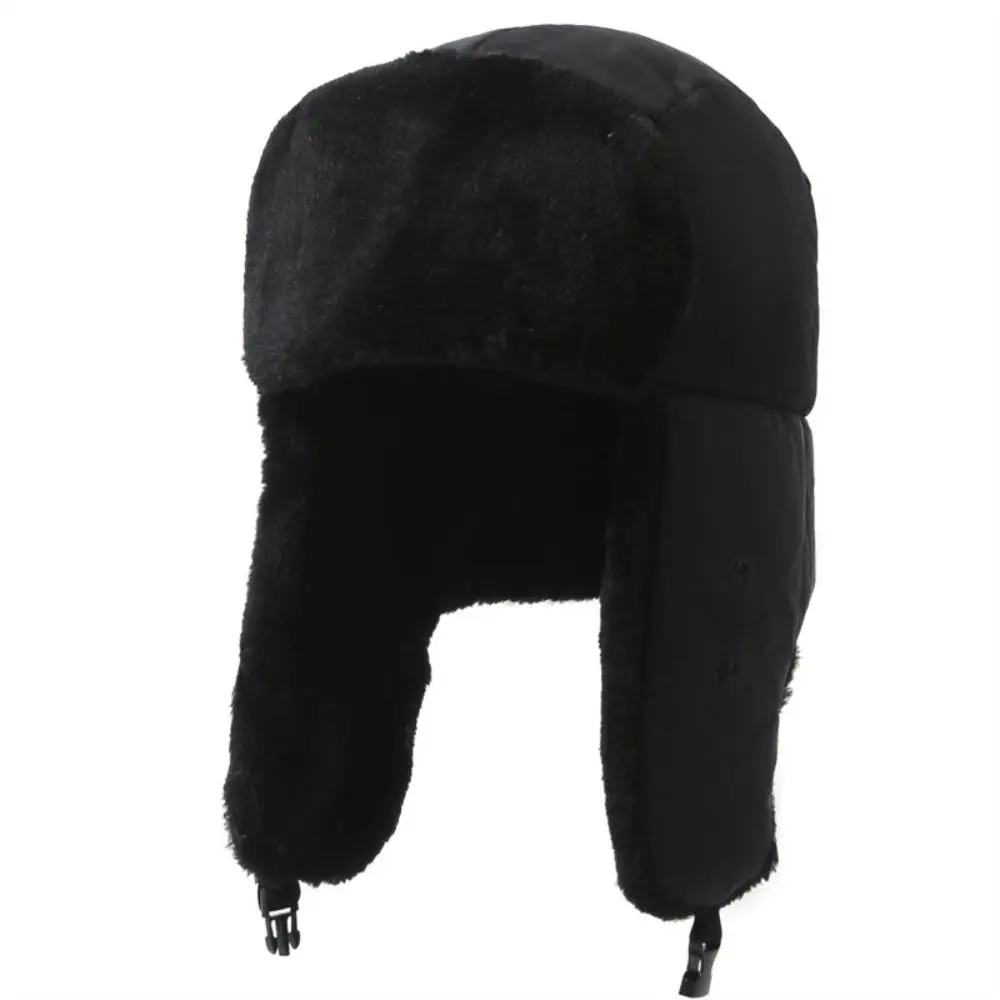 Windproof Winter Bomber Hats Thickened With Earflap Mask Thick Balaclava Ear Protection Cotton Warm Snow Cap Outdoors