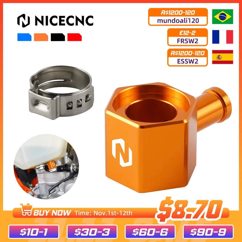 NiceCNC Motorcycle Fuel Line Tank Connector For KTM 250 300 EXC XCW XC 6Days TPi 250 350 450 SXF XCF 350 500 EXCF XCFW 2020-2022