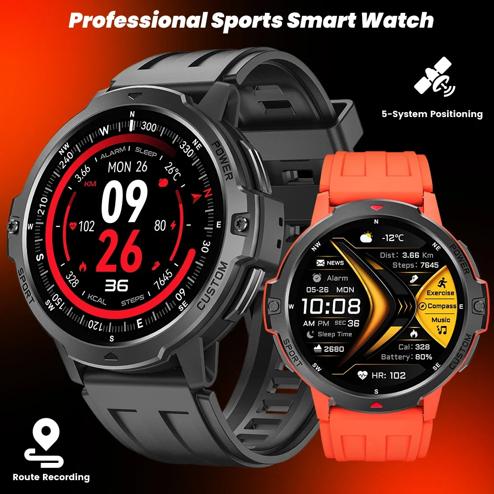 

Original For Xiaomi Military Smartwatch GPS Fitness Hour 3ATM Waterproof Sport Wrist Smart Watches Man Woman Luxury 2025 Android