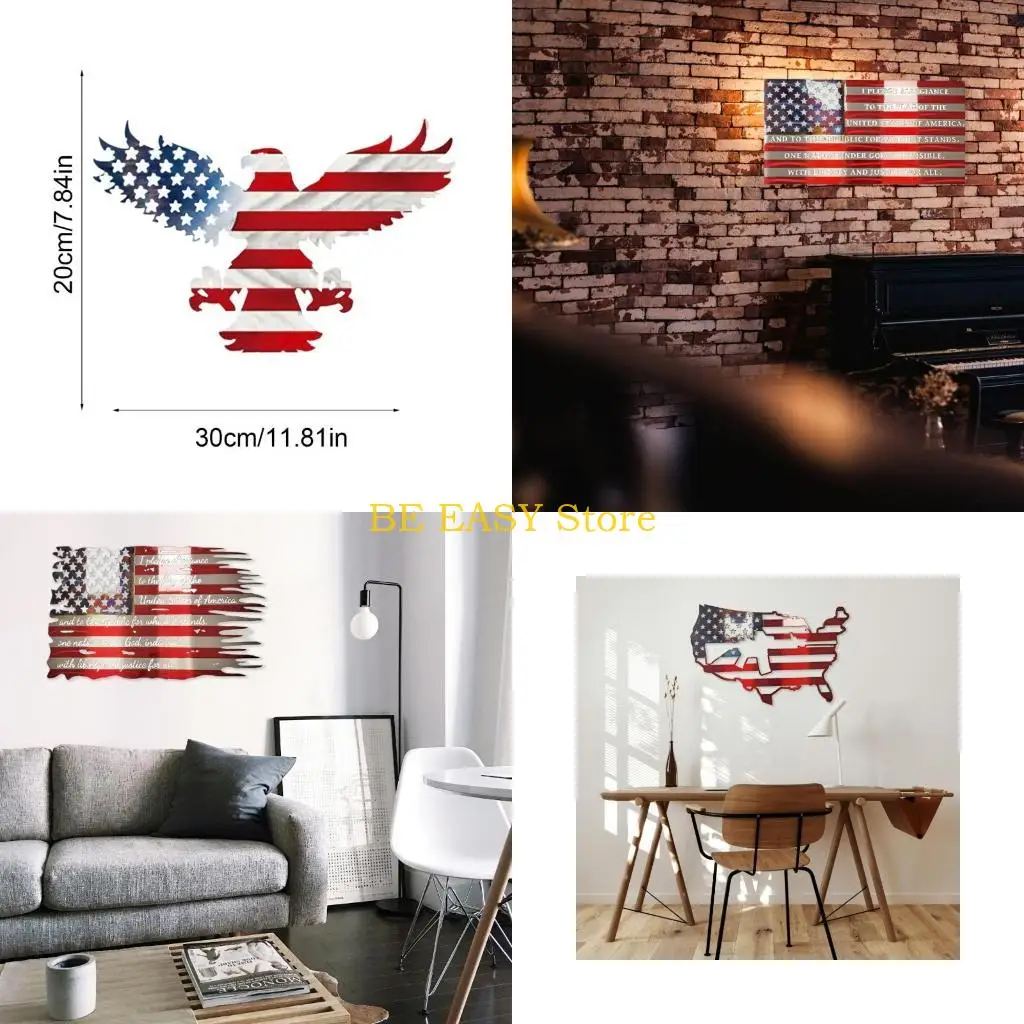 E28F USA Flags American Flags Metal Sign Man Home