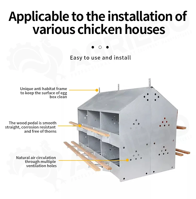 Factory Price Poultry Production Nest Box / hot galvanized manual nest for layer farms / laying next