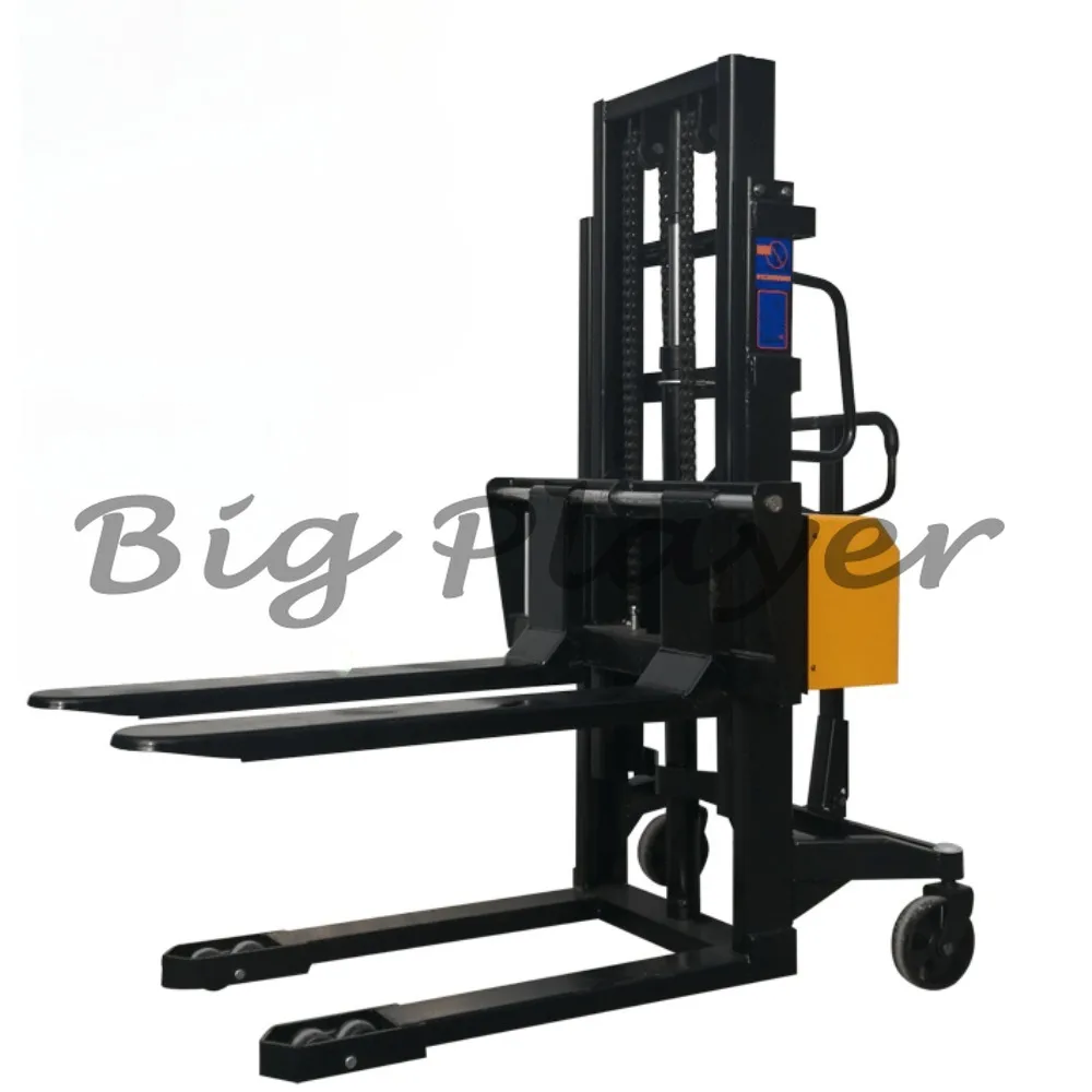 

Semi-electric Stacker Hydraulic Forklift Remote Control Small Battery Lift