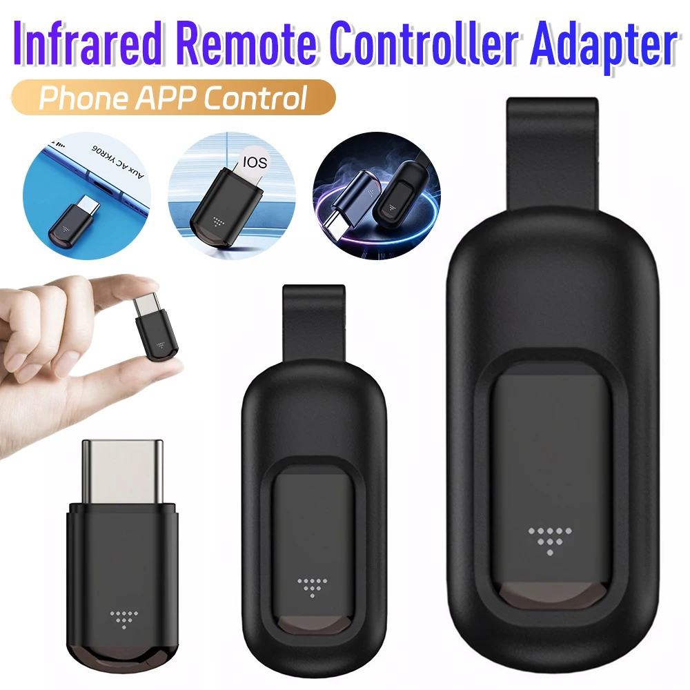 Portable Infrared Remote Controller Adapter Phone APP IR Transmitter Adapters Intelligent IR Blaster For Air Conditioner TV Box