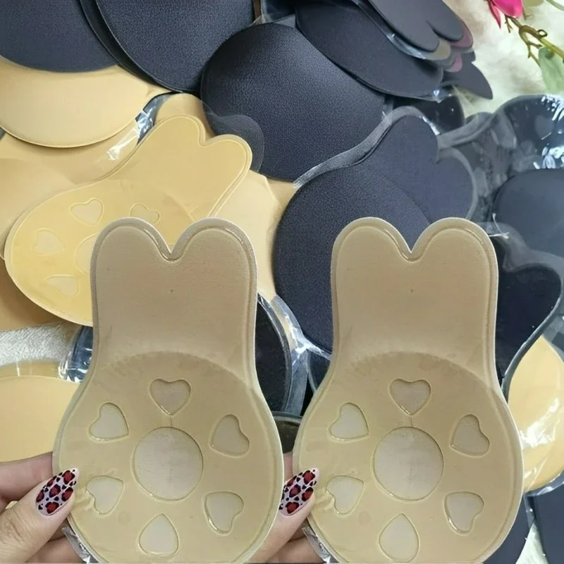 حمالات صدر نسائية بدون ظهر حمالة صدر غير مرئية ذاتية اللصق بدون حمالات حمالة صدر لاسلكية قابلة لإعادة الاستخدام من السيليكون حمالة صدر لاصقة لرفع الثدي #2