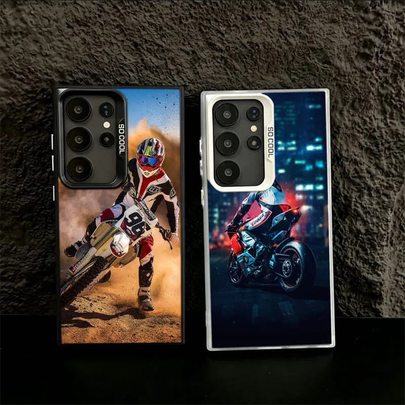 Motocross Extreme Motorcycle Sports Phone Case for Samsung S26 Edge S25 Ultra S24 FE S23 FE S22 Plus Galaxy S21 S20 Cover Back A