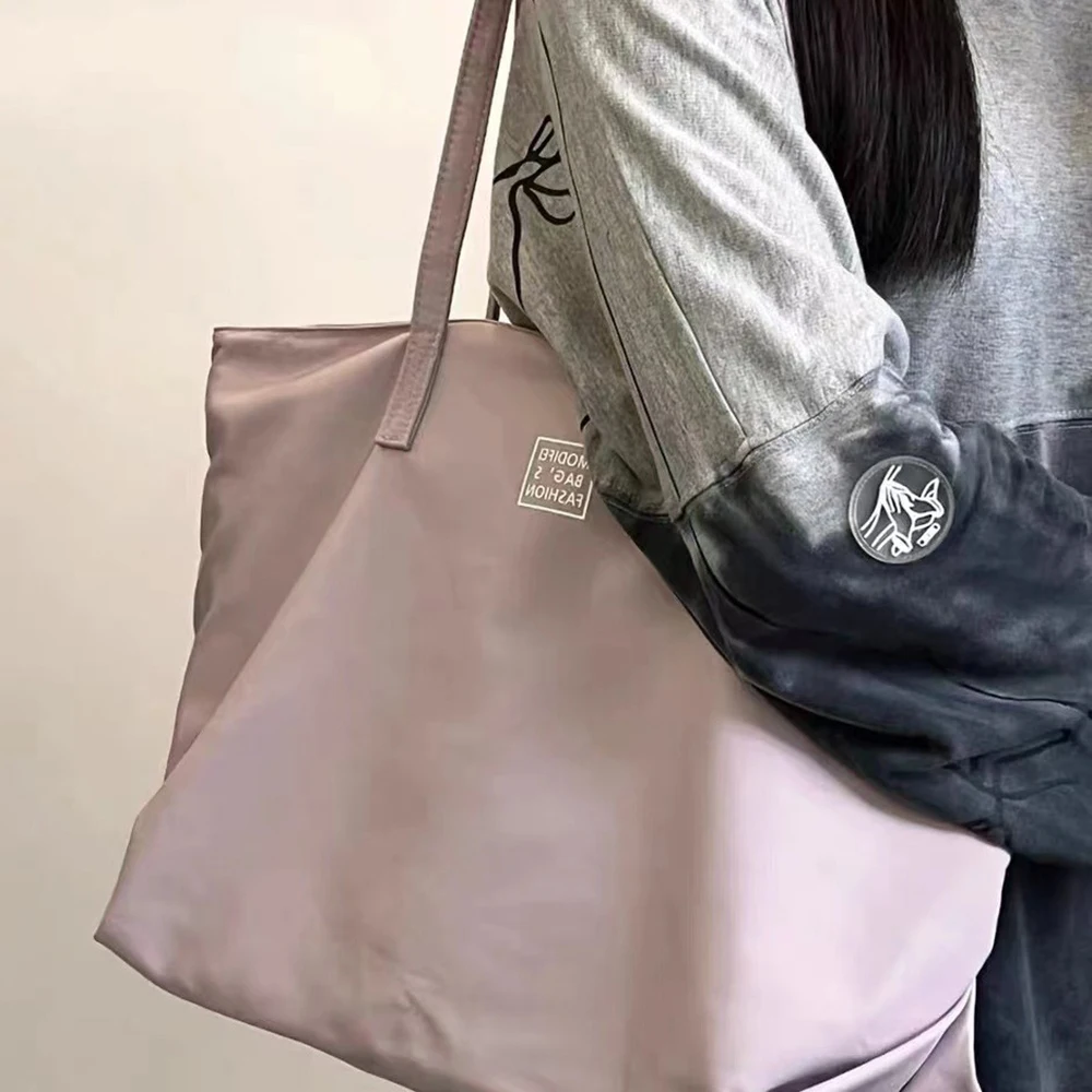 Fashion Large Capacity Nylon Portable Laptop Bag Women Tote Shoulder Waterproof Crossbody Handbag for Outdoor