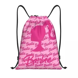 Zaino personalizzato con coulisse con Logo Barbie borsa da palestra sportiva per uomo donna ragazza Training Sackpack